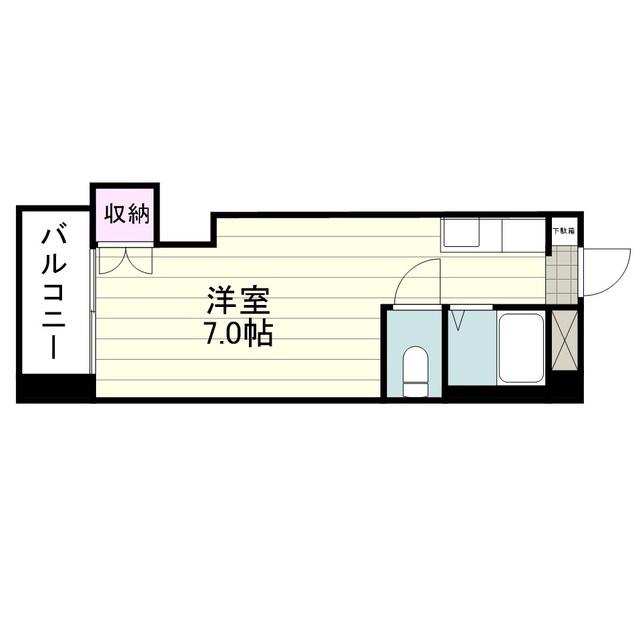 アスカビルⅠ(ワンルーム/5階)の間取り写真