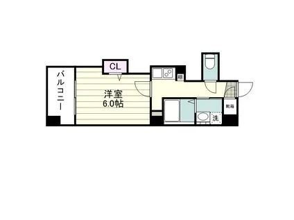 SーRESIDENCE鴨池PRIMO(1K/1階)の間取り写真