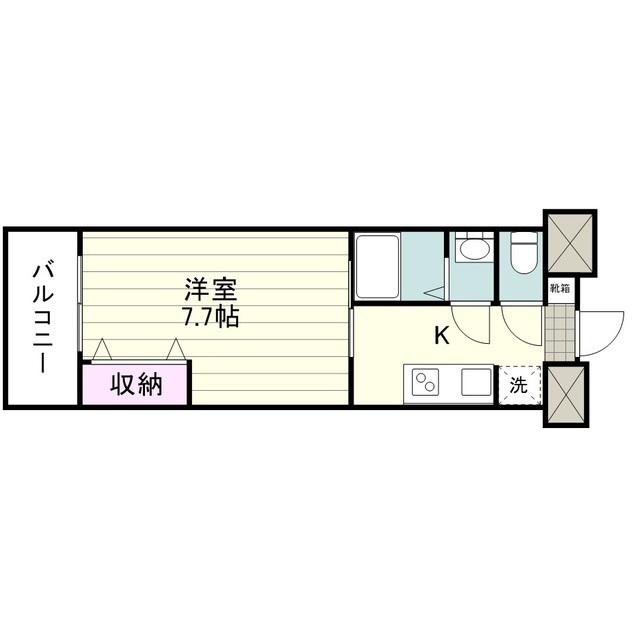 RJRプレシア郡元スクエア(1K/10階)の間取り写真