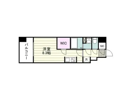 SーRESIDENCE 小川町(ワンルーム/13階)の間取り写真