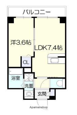 ピネータ天保山(1DK/4階)の間取り写真