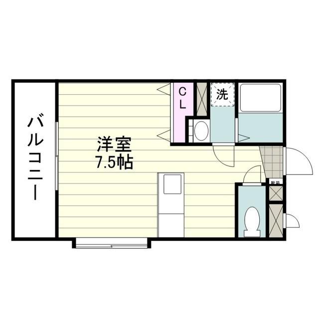 PARK SIDE葉月館(1K/4階)の間取り写真
