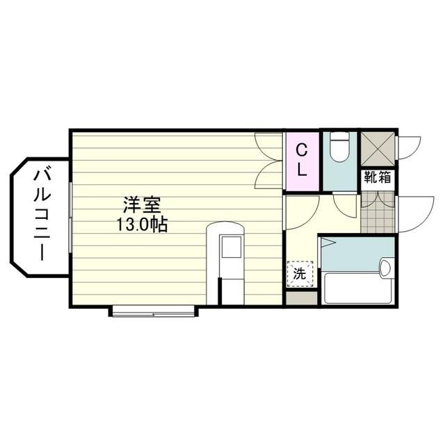 ソラリアハイツ(ワンルーム/2階)の間取り写真