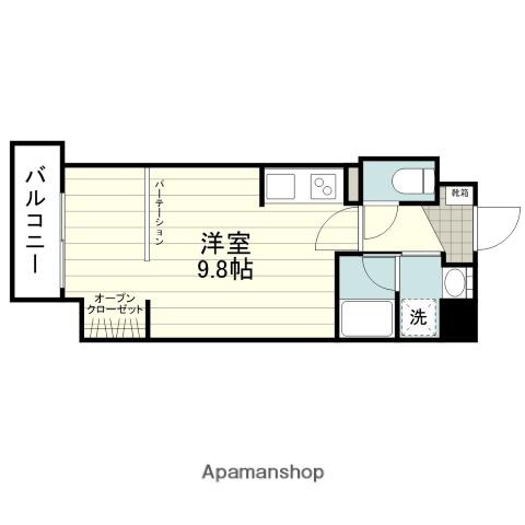 SE PLUS南林寺(ワンルーム/6階)の間取り写真