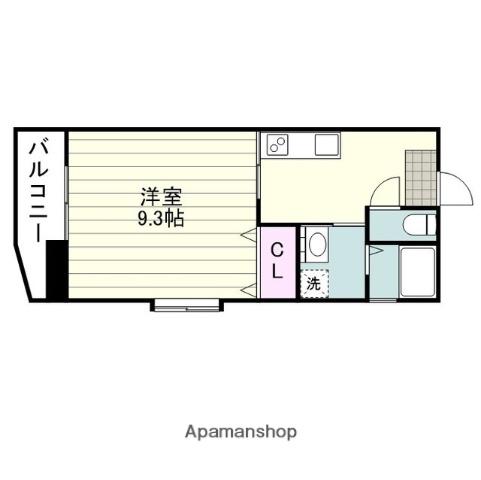 GINYAビル(1K/3階)の間取り写真