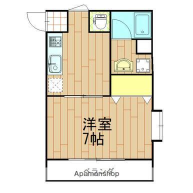 クレインハウス(1K/4階)の間取り写真