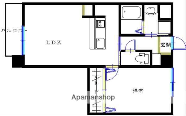 キャトルフィーユ(1LDK/2階)の間取り写真