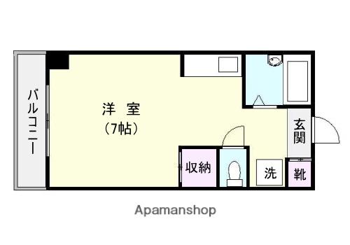 アップルコート紫原Ⅳ(ワンルーム/3階)の間取り写真