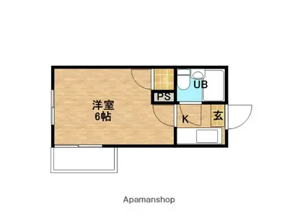 スカイコート永吉(ワンルーム/2階)の間取り写真