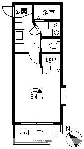 アミューズ宇宿(1K/3階)の間取り写真