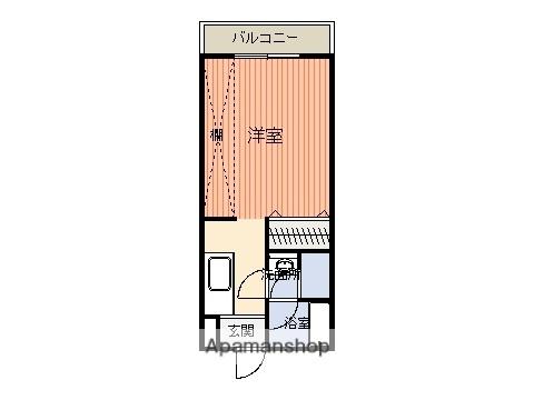 ペガサス2(1K/3階)の間取り写真