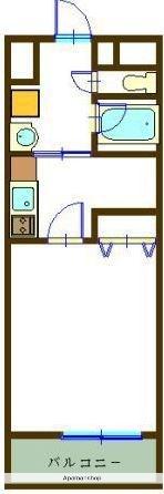 カーサ・フェリース池之上(1K/2階)の間取り写真
