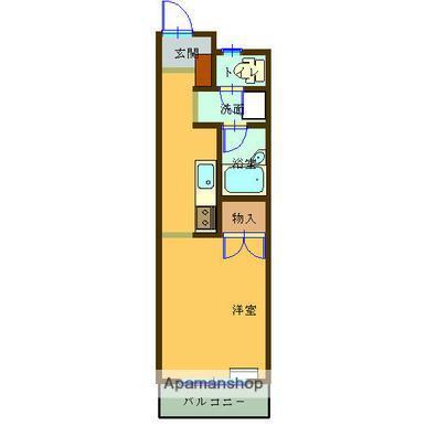 リバーサイドシティ(1K/3階)の間取り写真