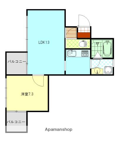 ドルチェビータ(1LDK/4階)の間取り写真