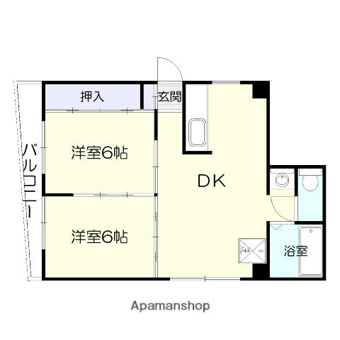 カペラホリエ(2DK/5階)の間取り写真