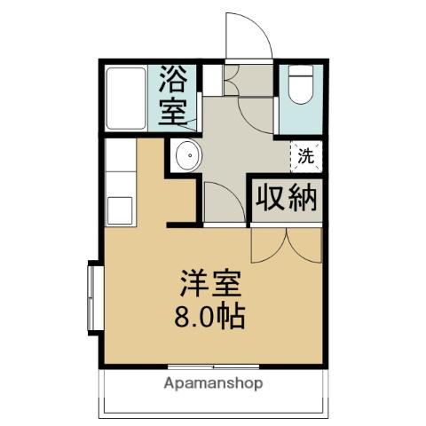 ジャルダン・フリューリー・ドーソンⅡ(1K/1階)の間取り写真