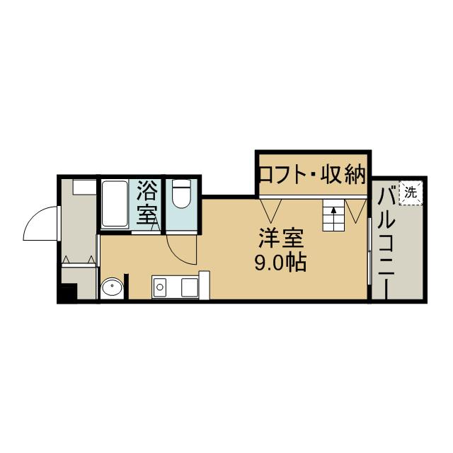 第2津曲コーポ(ワンルーム/6階)の間取り写真