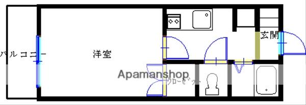 N・D・L春日(1K/3階)の間取り写真