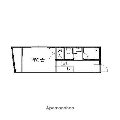 シティハイツ下荒田(1K/2階)の間取り写真