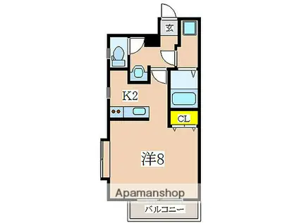 エルシオン西千石(ワンルーム/3階)の間取り写真