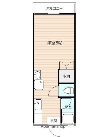 キャッスルランドビル(ワンルーム/2階)の間取り写真