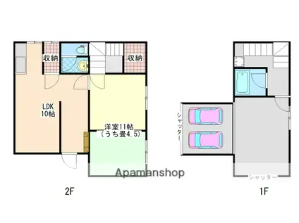 グリーンロード参番館(1LDK/1階)の間取り写真