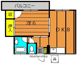 脇田野村マンション(1DK/3階)の間取り写真