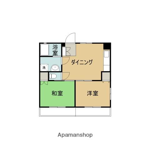 コーポ園田(2DK/1階)の間取り写真