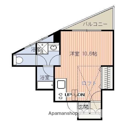 プランドール小川(ワンルーム/5階)の間取り写真