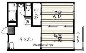 KRANS桜ヶ丘(2DK/1階)の間取り写真