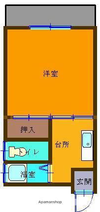 永田マンション(1K/2階)の間取り写真
