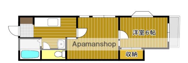 田上ロイヤルハイム(2K/2階)の間取り写真