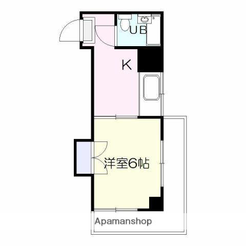 ユウセイ丸進ビル(1K/3階)の間取り写真