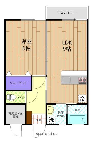 グリーンヨネやⅠ(1LDK/4階)の間取り写真