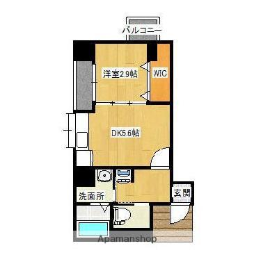 ZERO上之園(1DK/5階)の間取り写真