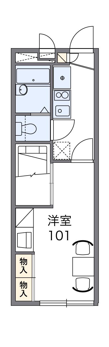 レオパレスSPRINGPINE(1K/2階)の間取り写真
