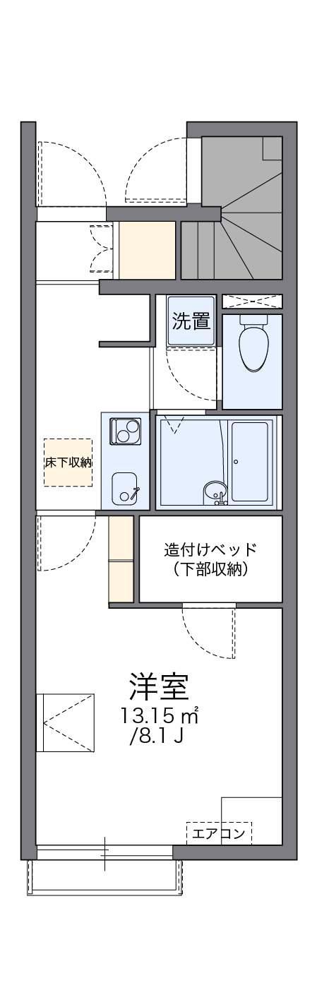 レオネクスト彩(1K/1階)の間取り写真