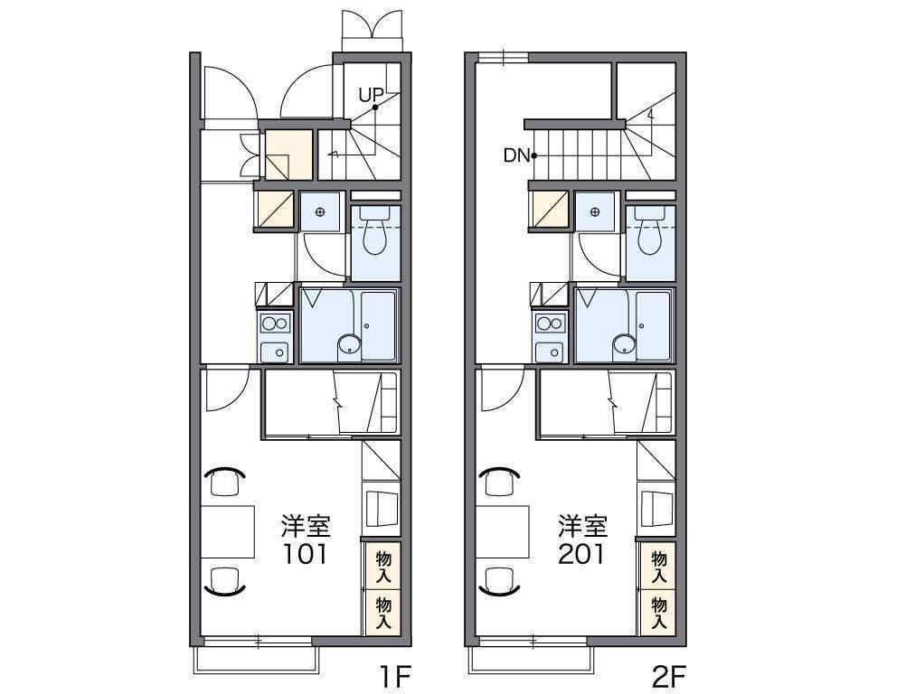 レオパレスフランシーズT&A(1K/1階)の間取り写真