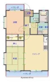 MKAマンション(2LDK/1階)の間取り写真