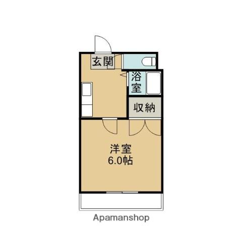 リヴェール東谷山(1K/4階)の間取り写真