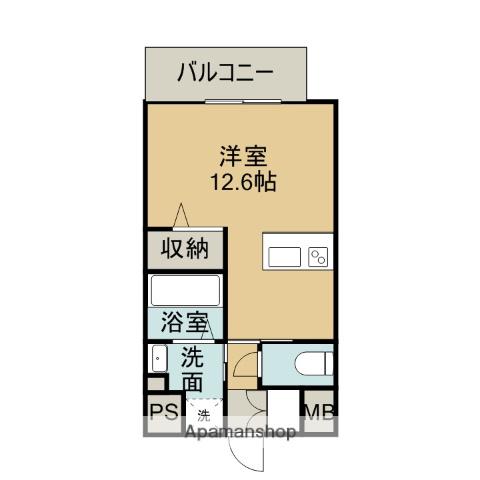 メゾン・ド・ソレイユ西千石(ワンルーム/10階)の間取り写真