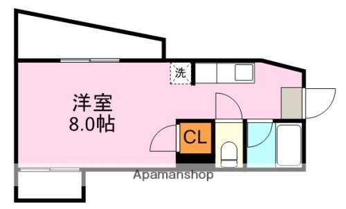 アビターレ下荒田Ⅰ(ワンルーム/4階)の間取り写真