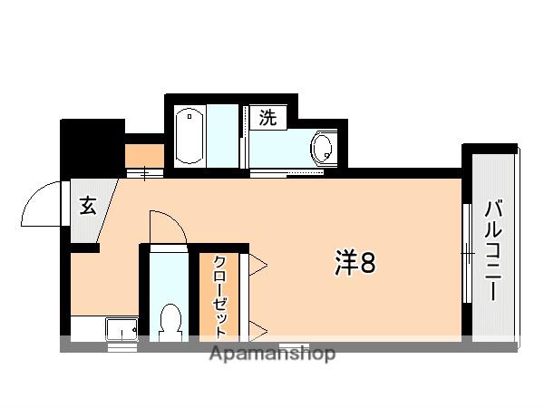 フェリス荒田(ワンルーム/5階)の間取り写真