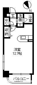 さくらヒルズ樋之口参番館(1K/3階)の間取り写真