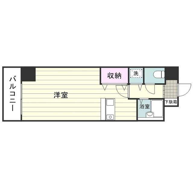 ドミール雅(ワンルーム/5階)の間取り写真