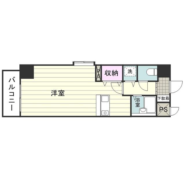 ドミール雅(ワンルーム/5階)の間取り写真