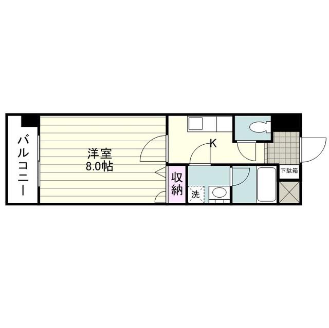 折田ビル(1K/4階)の間取り写真