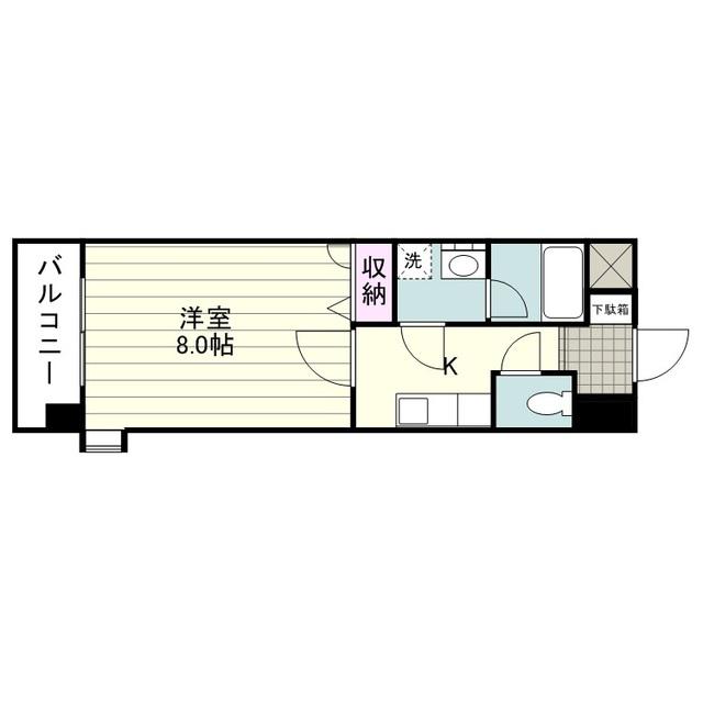 折田ビル(1K/5階)の間取り写真