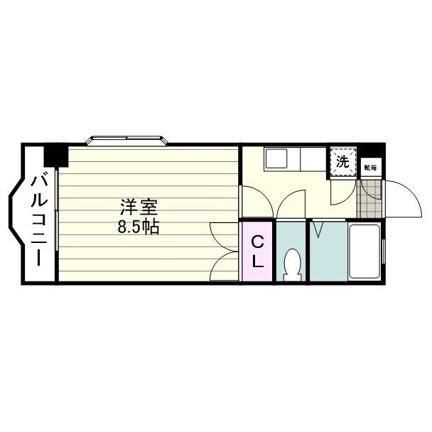 エクシード西田(1K/1階)の間取り写真