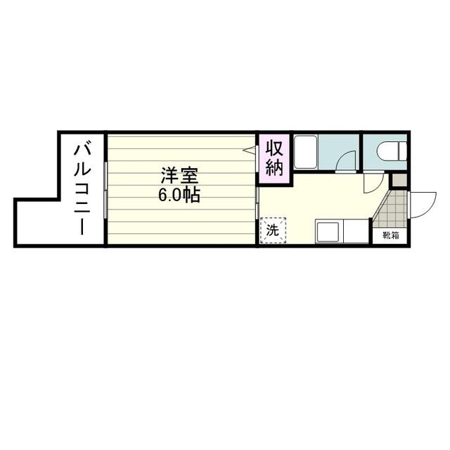 ブランセ小松原(1K/4階)の間取り写真